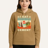 I Eat Cement Cursed Cat Funny Oddly Specific Dank Meme Hoodie