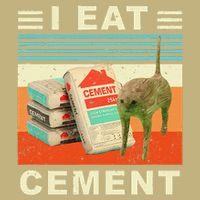 I Eat Cement Cursed Cat Funny Oddly Specific Dank Meme Hoodie