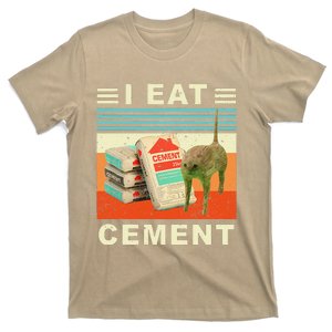 I Eat Cement Cursed Cat Funny Oddly Specific Dank Meme T-Shirt