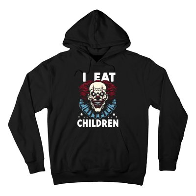 I Eat Children Scary Halloween Adult Humor Evil Clown Hoodie