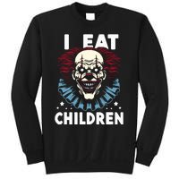 I Eat Children Scary Halloween Adult Humor Evil Clown Sweatshirt