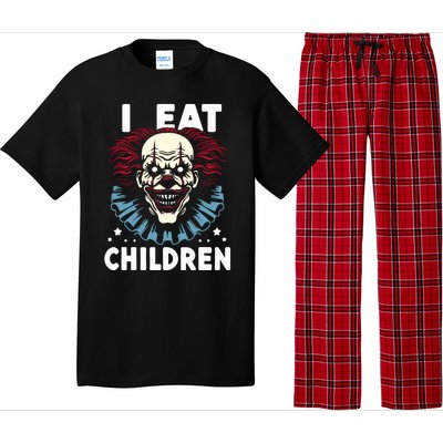 I Eat Children Scary Halloween Adult Humor Evil Clown Pajama Set