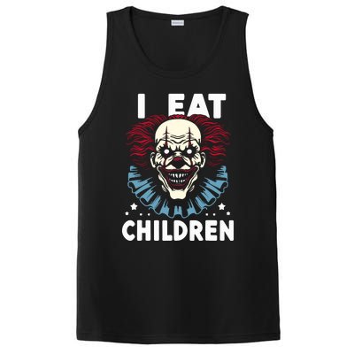 I Eat Children Scary Halloween Adult Humor Evil Clown PosiCharge Competitor Tank