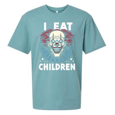 I Eat Children Scary Halloween Adult Humor Evil Clown Sueded Cloud Jersey T-Shirt