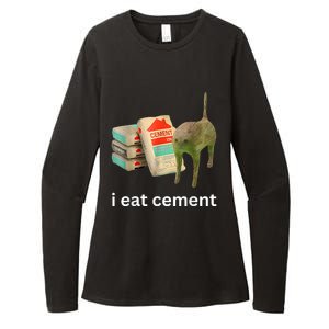 I Eat Cement Funny Meme Cat Womens CVC Long Sleeve Shirt