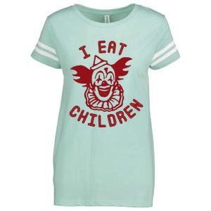 I Eat Children Funny Evil Creepy Clown Halloween Enza Ladies Jersey Football T-Shirt