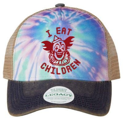 I Eat Children Funny Evil Creepy Clown Halloween Legacy Tie Dye Trucker Hat