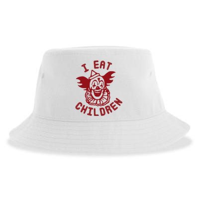 I Eat Children Funny Evil Creepy Clown Halloween Sustainable Bucket Hat