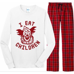 I Eat Children Funny Evil Creepy Clown Halloween Long Sleeve Pajama Set