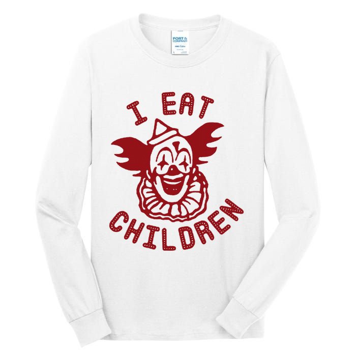 I Eat Children Funny Evil Creepy Clown Halloween Tall Long Sleeve T-Shirt