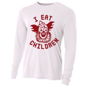 I Eat Children Funny Evil Creepy Clown Halloween Cooling Performance Long Sleeve Crew