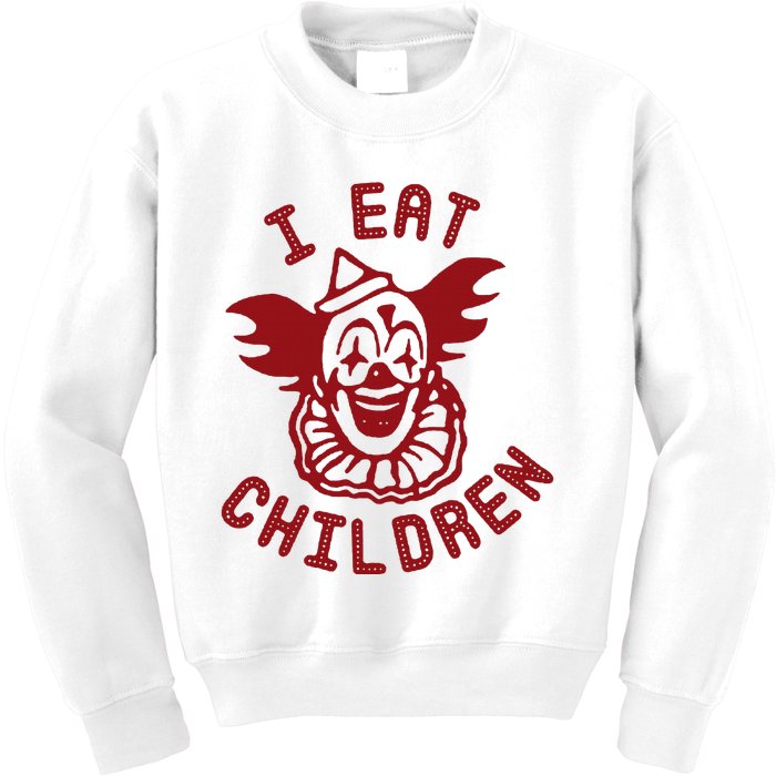 I Eat Children Funny Evil Creepy Clown Halloween Kids Sweatshirt