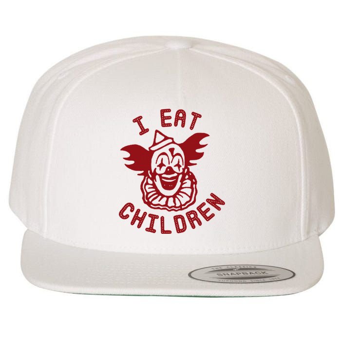 I Eat Children Funny Evil Creepy Clown Halloween Wool Snapback Cap