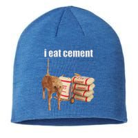 I Eat Cement Cursed Cat Sustainable Beanie