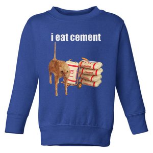 I Eat Cement Cursed Cat Toddler Sweatshirt