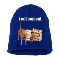 I Eat Cement Cursed Cat Short Acrylic Beanie