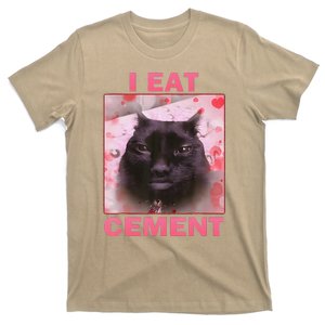 I Eat Cement Cursed Cat Funny Oddly Specific Weird T-Shirt