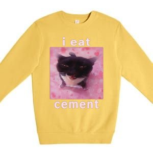 I Eat Cement Cat Premium Crewneck Sweatshirt