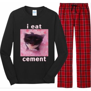 I Eat Cement Cat Long Sleeve Pajama Set