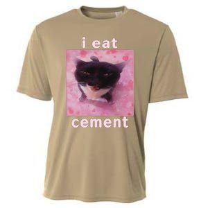 I Eat Cement Cat Cooling Performance Crew T-Shirt