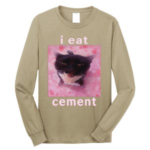 I Eat Cement Cat Long Sleeve Shirt