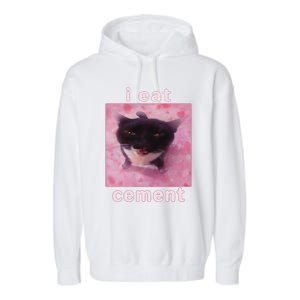 I Eat Cement Cat Garment-Dyed Fleece Hoodie