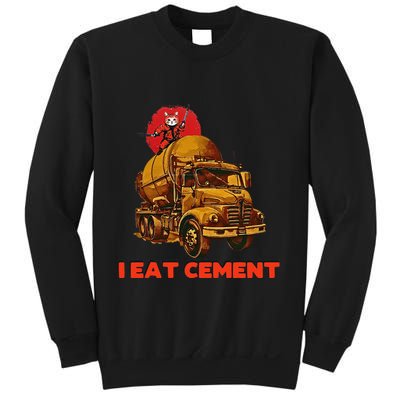 I Eat Cement Japanese Vintage Weird Funny Purr Samurai Meme Sweatshirt