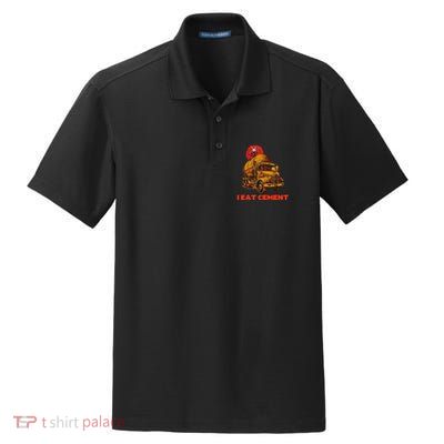 I Eat Cement Japanese Vintage Weird Funny Purr Samurai Meme Dry Zone Grid Polo