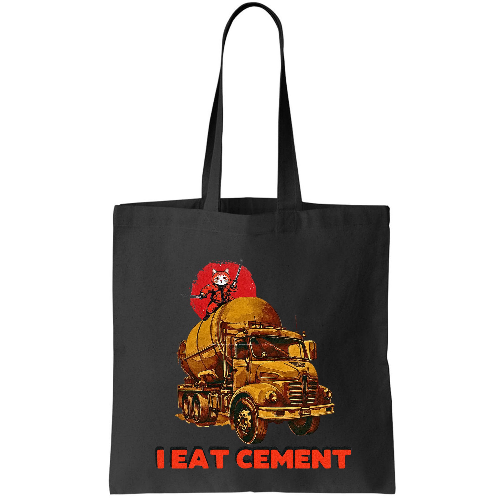 I Eat Cement Japanese Vintage Weird Funny Purr Samurai Meme Bag