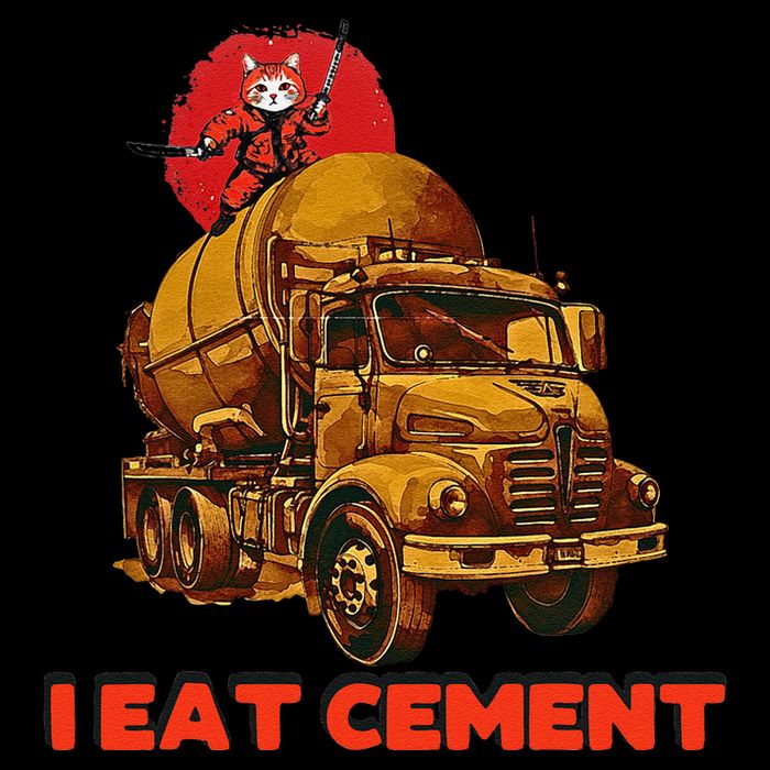 I Eat Cement Japanese Vintage Weird Funny Purr Samurai Meme Tie-Dye T-Shirt