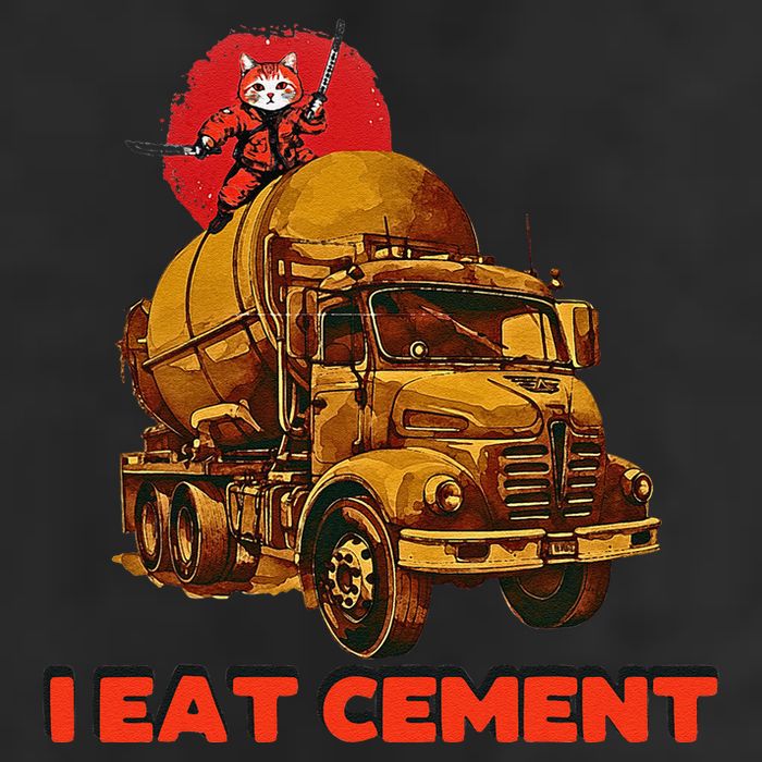 I Eat Cement Japanese Vintage Weird Funny Purr Samurai Meme Hat