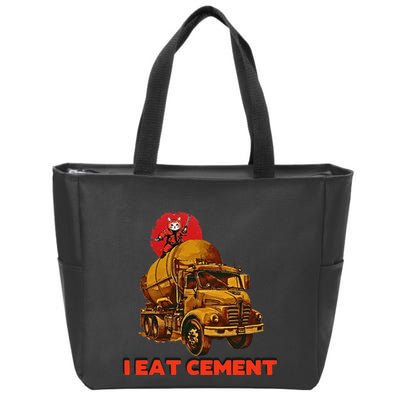I Eat Cement Japanese Vintage Weird Funny Purr Samurai Meme Zip Tote Bag