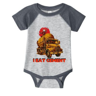 I Eat Cement Japanese Vintage Weird Funny Purr Samurai Meme Infant Baby Jersey Bodysuit