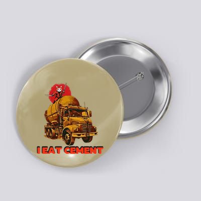 I Eat Cement Japanese Vintage Weird Funny Purr Samurai Meme Button