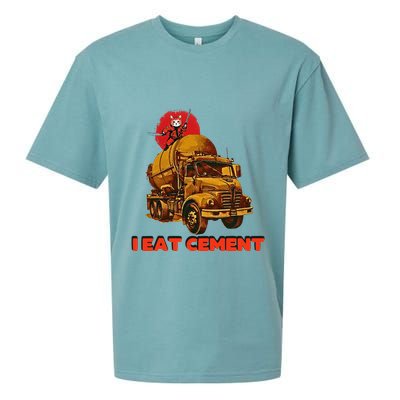 I Eat Cement Japanese Vintage Weird Funny Purr Samurai Meme Sueded Cloud Jersey T-Shirt