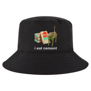 I Eat Cement Cursed Cat Funny Oddly Specific Dank Meme Cool Comfort Performance Bucket Hat