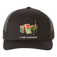 I Eat Cement Cursed Cat Funny Oddly Specific Dank Meme Yupoong Adult 5-Panel Trucker Hat