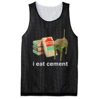 I Eat Cement Cursed Cat Funny Oddly Specific Dank Meme Mesh Reversible Basketball Jersey Tank