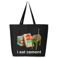 I Eat Cement Cursed Cat Funny Oddly Specific Dank Meme 25L Jumbo Tote