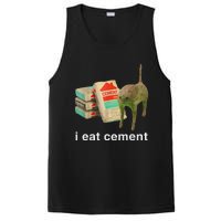 I Eat Cement Cursed Cat Funny Oddly Specific Dank Meme PosiCharge Competitor Tank