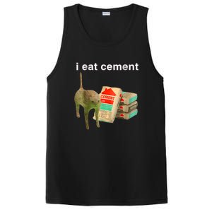 I Eat Cement Cursed Cat Funny Oddly Specificc PosiCharge Competitor Tank