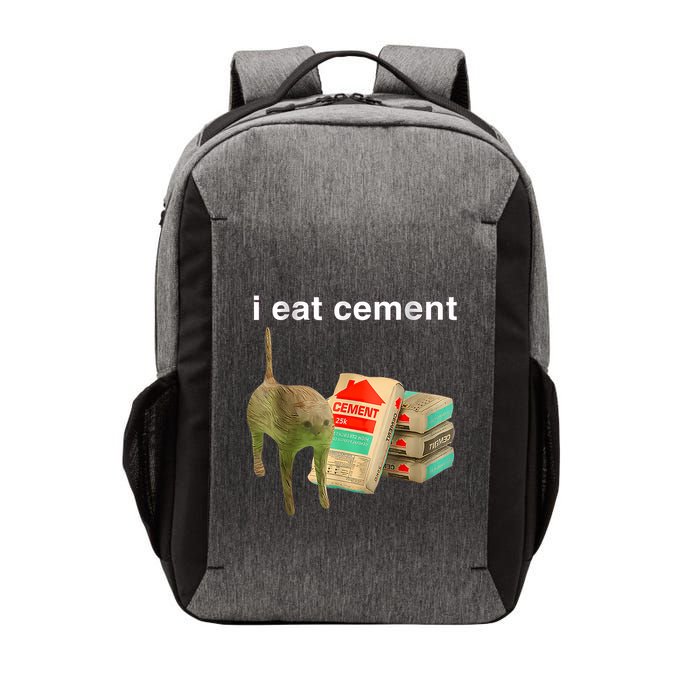 I Eat Cement Cursed Cat Funny Oddly Specificc Vector Backpack