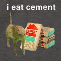 I Eat Cement Cursed Cat Funny Oddly Specificc Vector Backpack