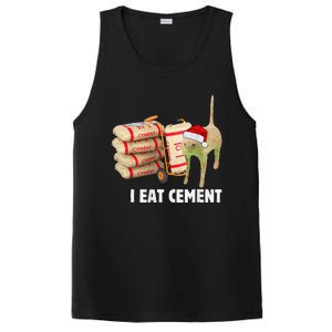 I Eat Cement Funny Meme Cat Lovers PosiCharge Competitor Tank