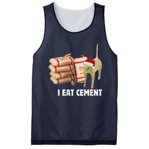 I Eat Cement Funny Meme Cat Lovers Mesh Reversible Basketball Jersey Tank