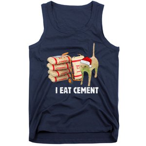 I Eat Cement Funny Meme Cat Lovers Tank Top