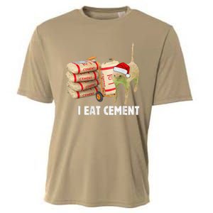 I Eat Cement Funny Meme Cat Lovers Cooling Performance Crew T-Shirt