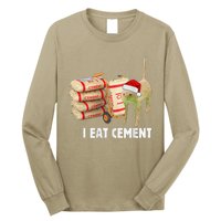 I Eat Cement Funny Meme Cat Lovers Long Sleeve Shirt