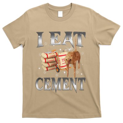I Eat Cement Funny Cat Meme Internet Memes Humorous Joke Pun T-Shirt