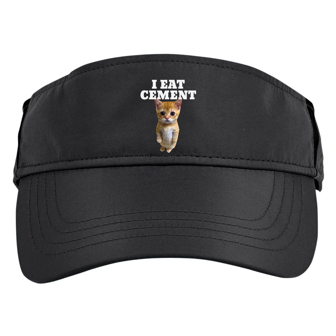I Eat Cement Cat Meme Adult Drive Performance Visor
